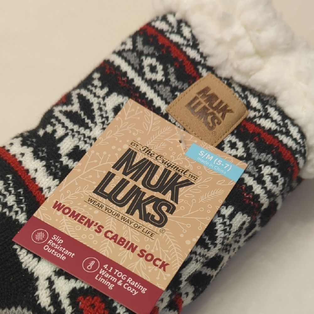 NWT Muk Luks Women's Cabin Sock